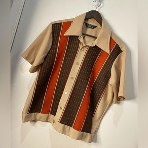 Vintage JC Penny 70s style bowling shirt size XL 17-17.5